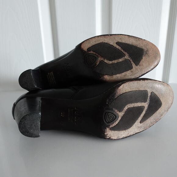 AGL Himena Black Leather Buckle Ankle Boot - Picture 8 of 9